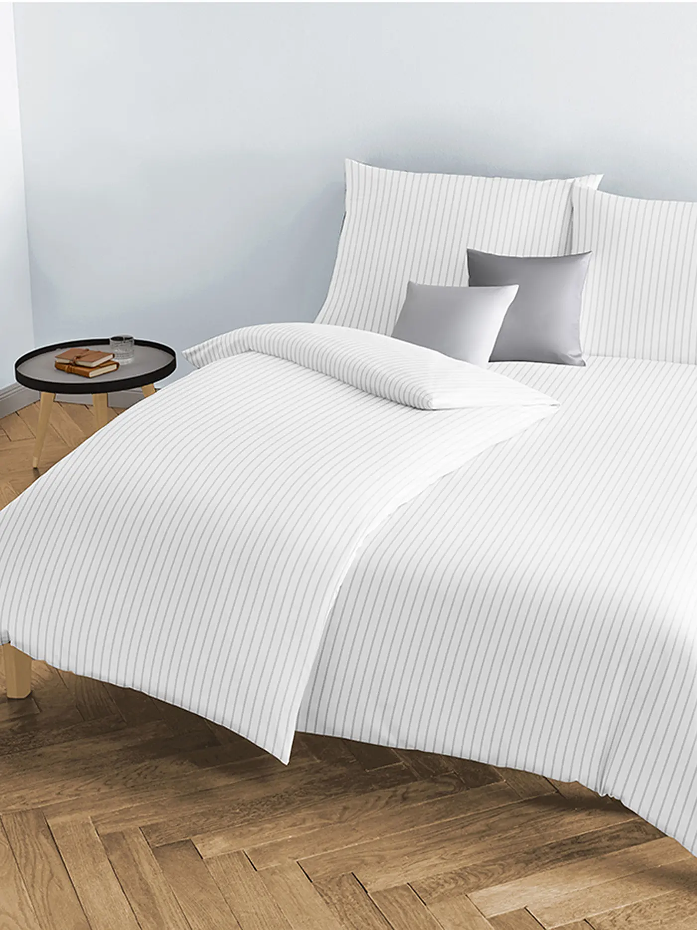 FLEURESSE | Damast Bettwäsche Melk 70x90cm / 140x200cm Weiss | 